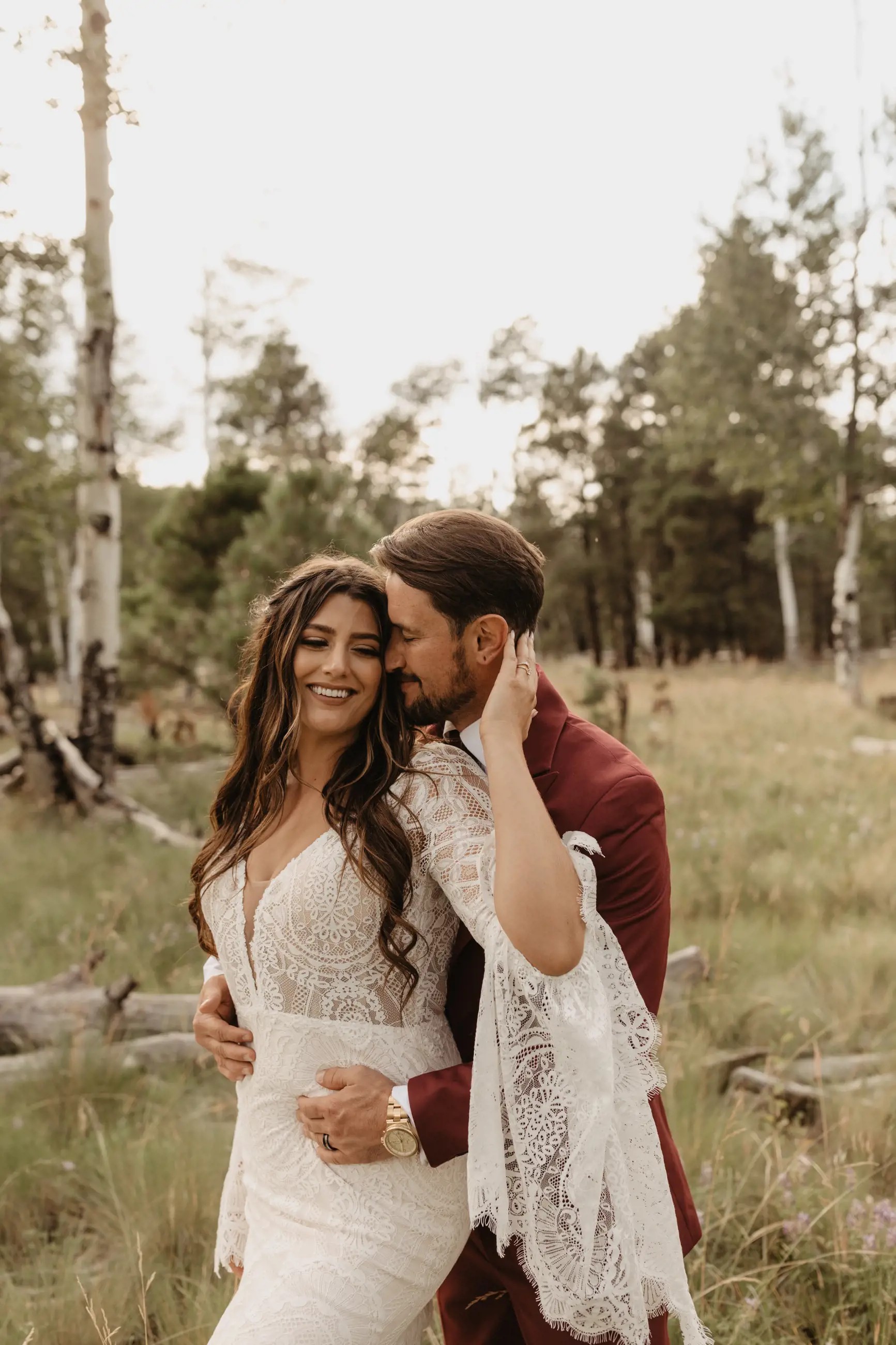James and Victoria in the ARYN gown