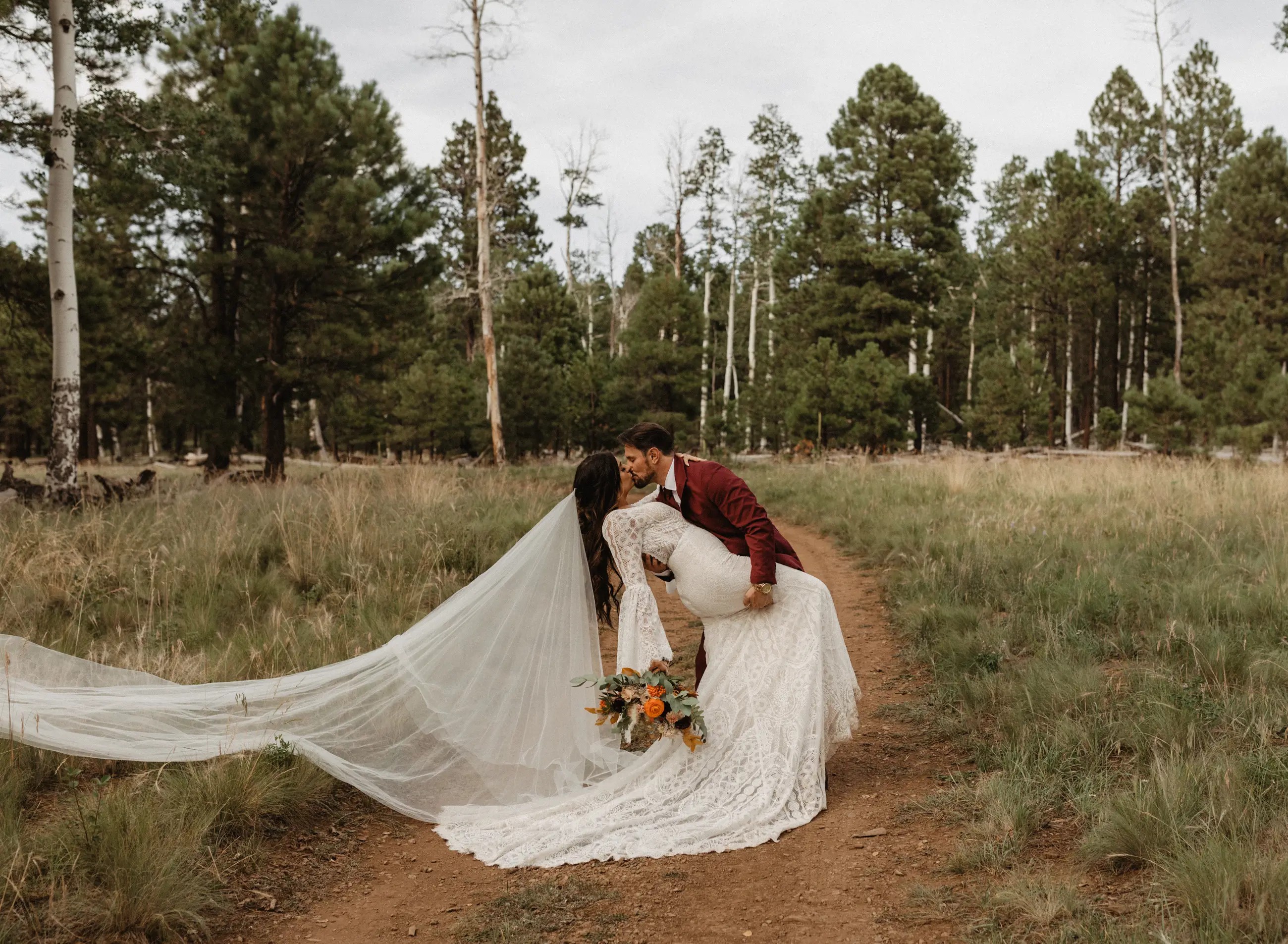 James and Victoria in the ARYN gown