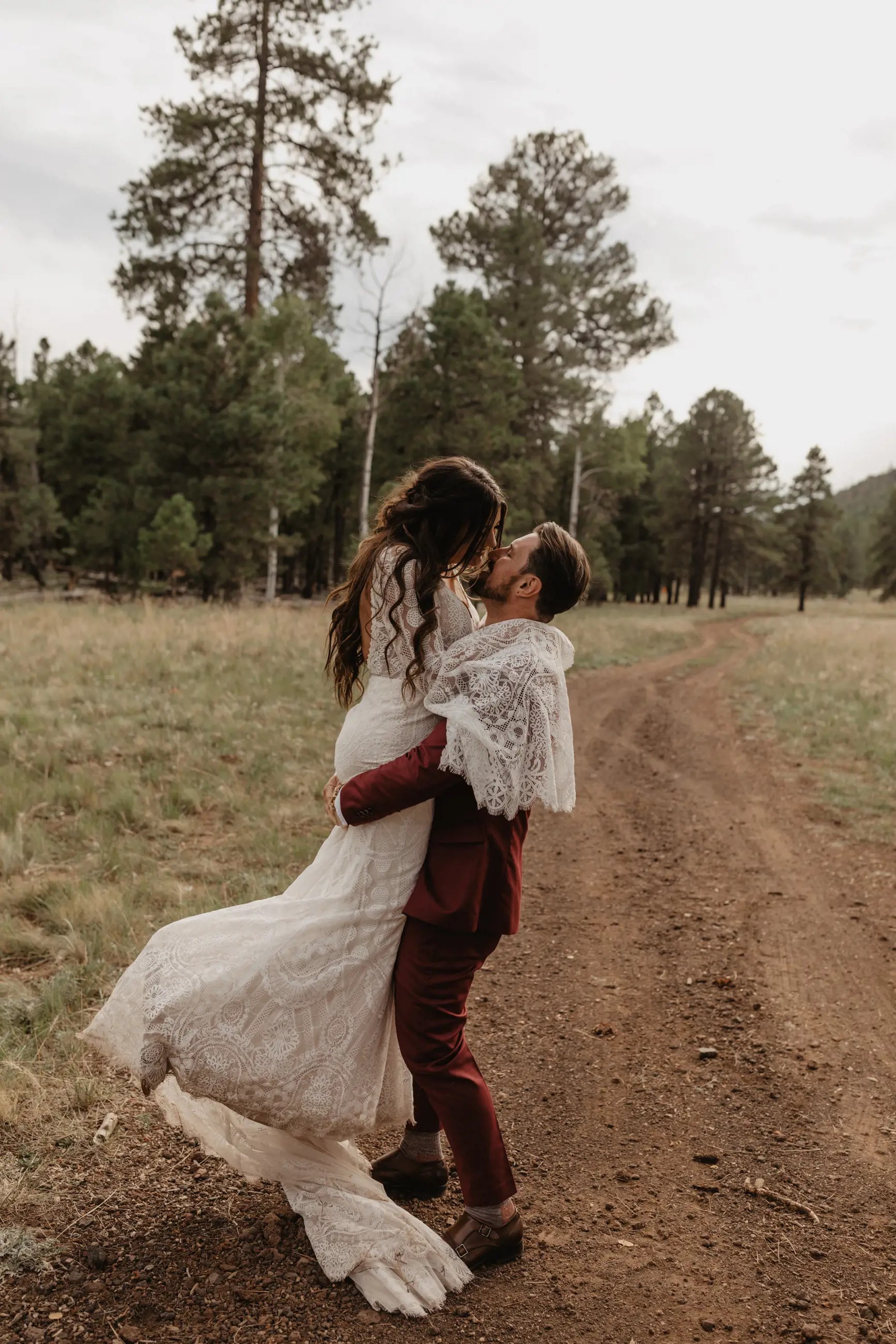 James and Victoria in the ARYN gown