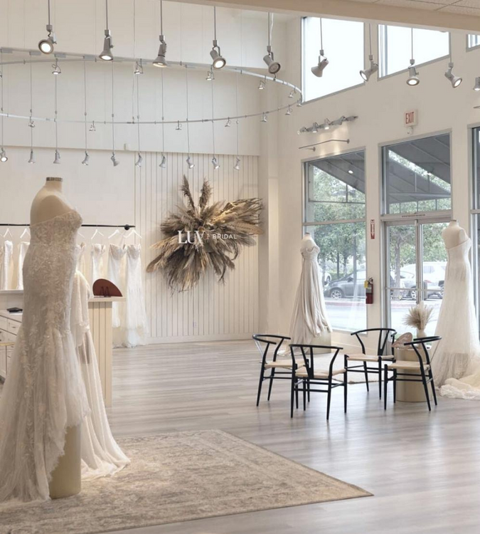 Interior of Luv Bridal Showroom