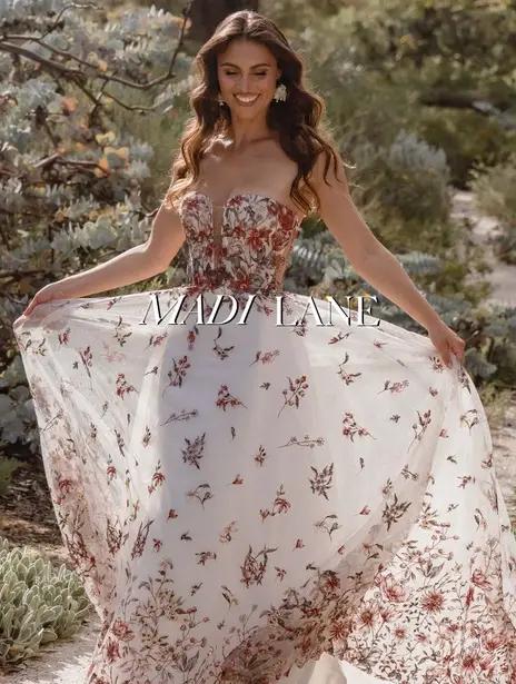 Madi Lane floral bridal dress