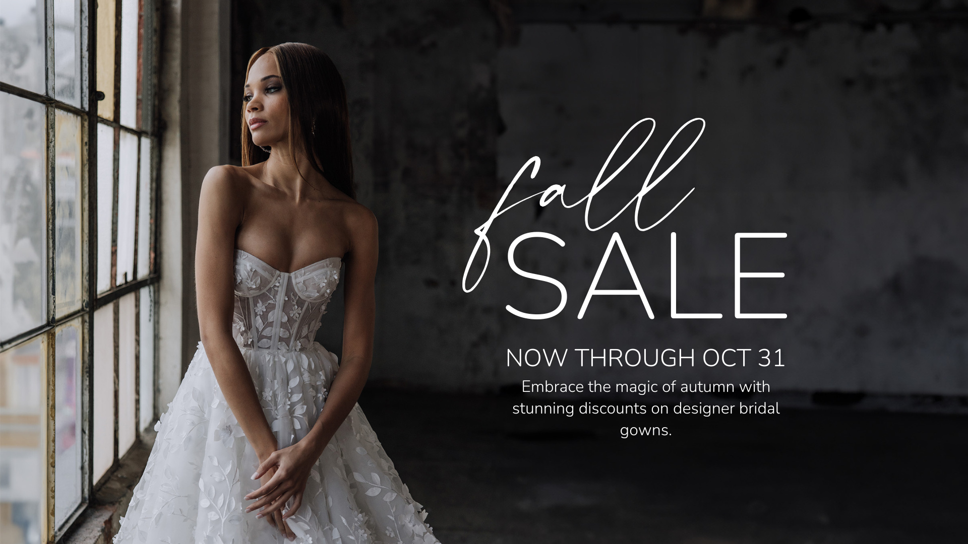Luv Bridal Fall Sale from October 1 to October 31, 2023